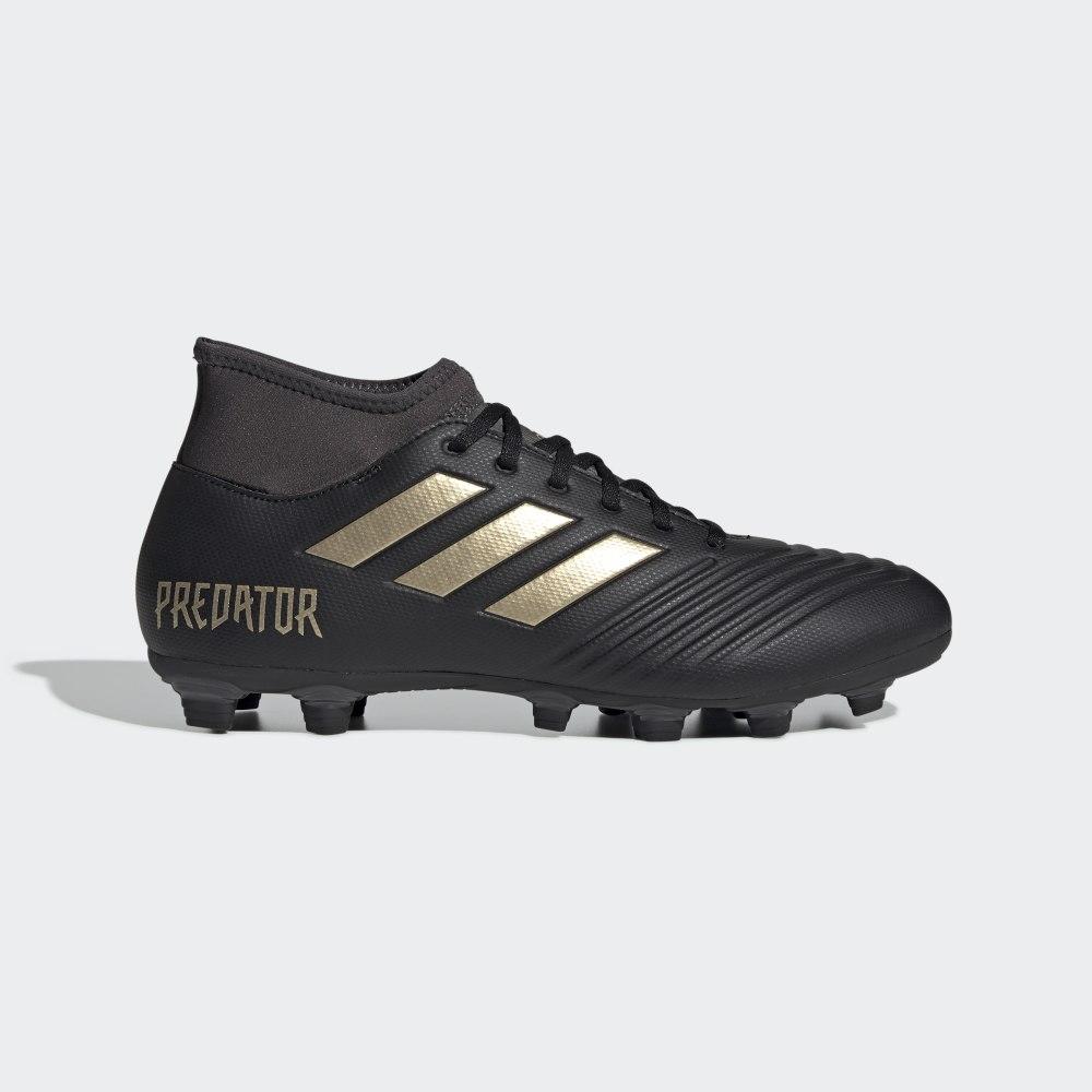 Adidas Men's Predator 19.4 S Flexible Ground Football Boots Black/Gold Metal Ireland EF0384